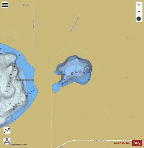 Jim Lake depth contour Map - i-Boating App