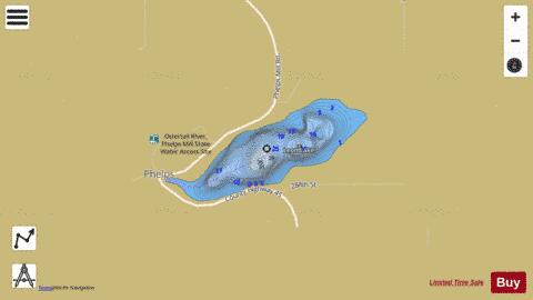 Leon Lake depth contour Map - i-Boating App