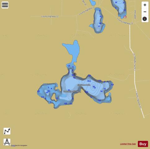 Big Stone Lake depth contour Map - i-Boating App