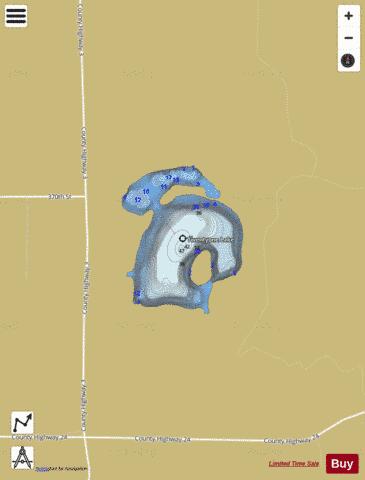 Twentyone Lake depth contour Map - i-Boating App
