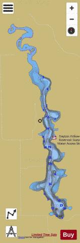 Dayton Lake depth contour Map - i-Boating App