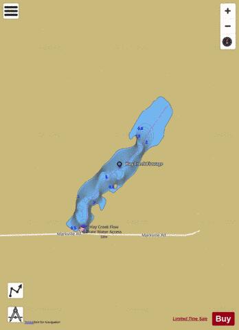 Hay Creek Flowage depth contour Map - i-Boating App