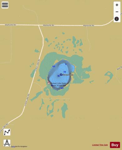 Graces Lake depth contour Map - i-Boating App