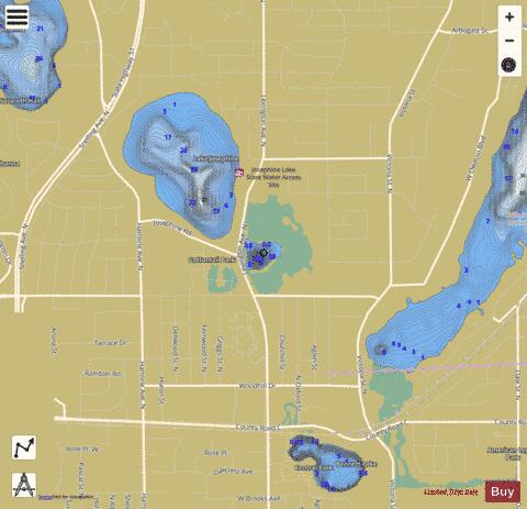 Little Josephine Lake depth contour Map - i-Boating App