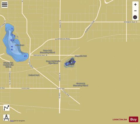 Loeb Lake depth contour Map - i-Boating App