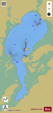 King Lake depth contour Map - i-Boating App