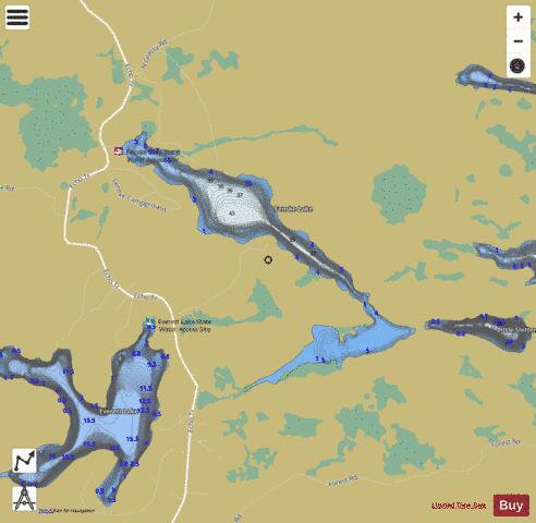 Fenske Lake depth contour Map - i-Boating App