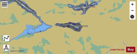 Little Sletten Lake depth contour Map - i-Boating App