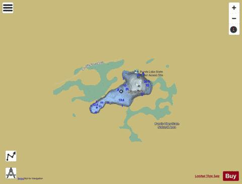 Purvis Lake depth contour Map - i-Boating App