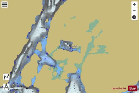 Chant Lake depth contour Map - i-Boating App