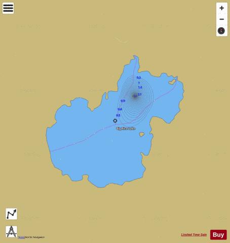 Big Rice depth contour Map - i-Boating App