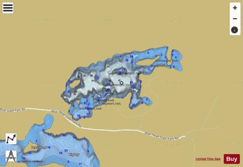 Eagles Nest Lake Number Four depth contour Map - i-Boating App