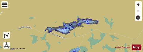 Sixmile Lake depth contour Map - i-Boating App
