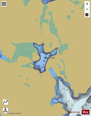 Little Crab Lake depth contour Map - i-Boating App