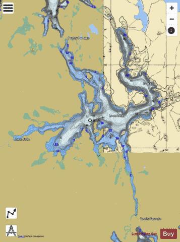 Little Loon Lake + Loon Lake depth contour Map - i-Boating App