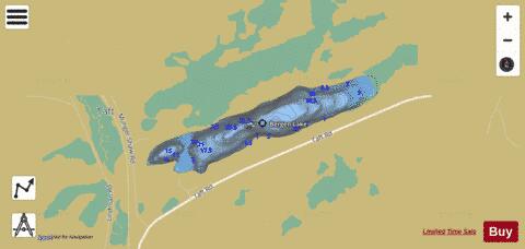 Bergen Lake depth contour Map - i-Boating App