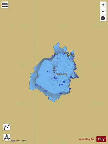 Merritt Lake depth contour Map - i-Boating App