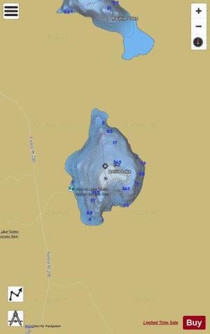Astrid Lake depth contour Map - i-Boating App