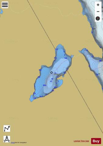 Dovre Lake depth contour Map - i-Boating App