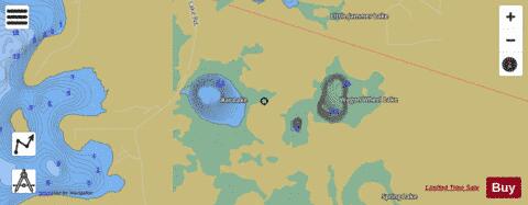 Rat Lake + Wagon Wheel Lake + depth contour Map - i-Boating App