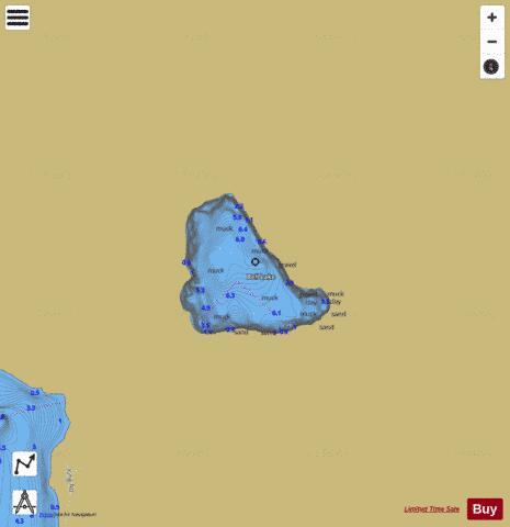 Bell Lake depth contour Map - i-Boating App