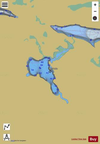 Weir Lake depth contour Map - i-Boating App