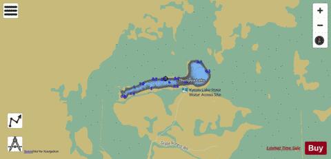 Thirtysix Lake depth contour Map - i-Boating App