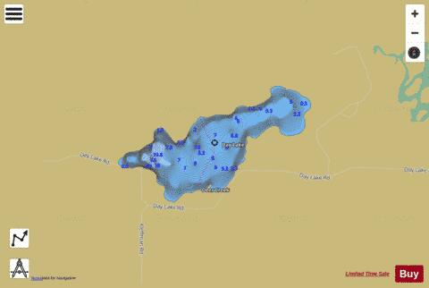 Day Lake depth contour Map - i-Boating App