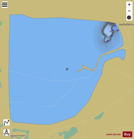 Rock Lake depth contour Map - i-Boating App