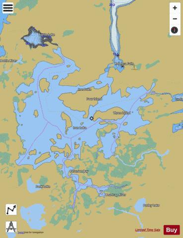 Iron Lake depth contour Map - i-Boating App
