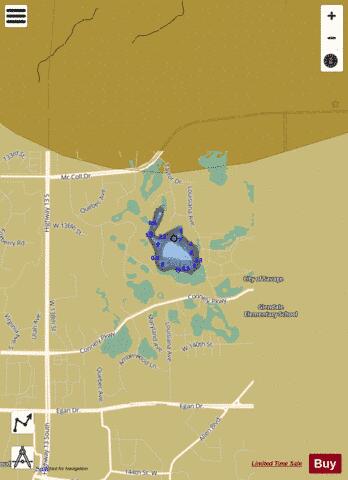 McColl Pond depth contour Map - i-Boating App