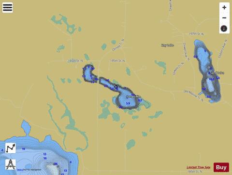 Long Lake depth contour Map - i-Boating App