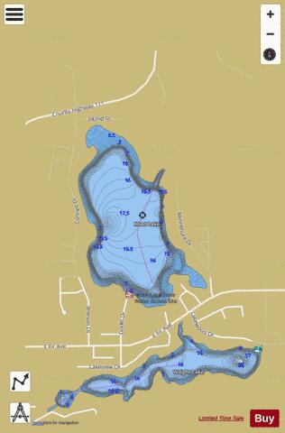 Hoot Lake depth contour Map - i-Boating App