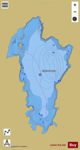 Lake Big depth contour Map - i-Boating App