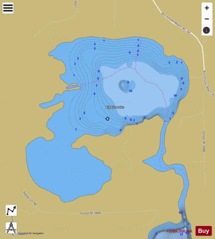 Lake Big Rice depth contour Map - i-Boating App