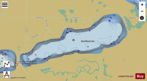 Lake East Silent depth contour Map - i-Boating App