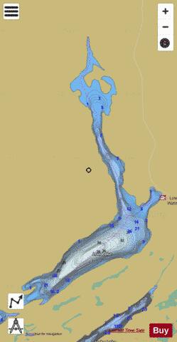 Lake Low depth contour Map - i-Boating App