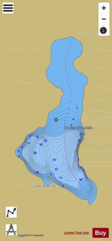 Lake Lower Balsam depth contour Map - i-Boating App