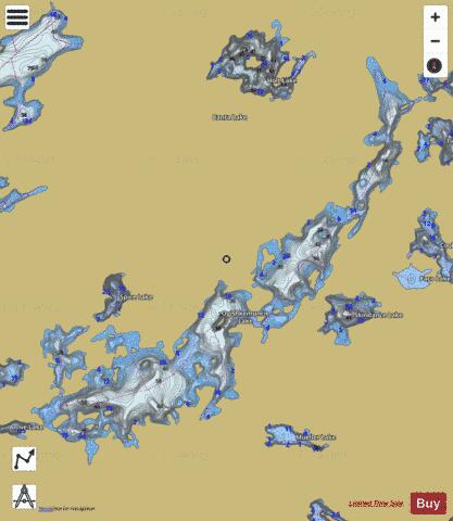 Lake Ogishkemuncie depth contour Map - i-Boating App