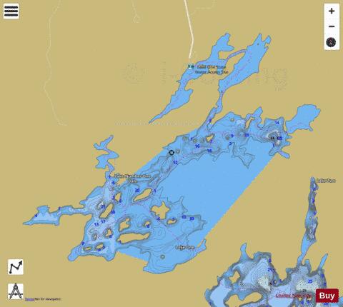 Lake One depth contour Map - i-Boating App