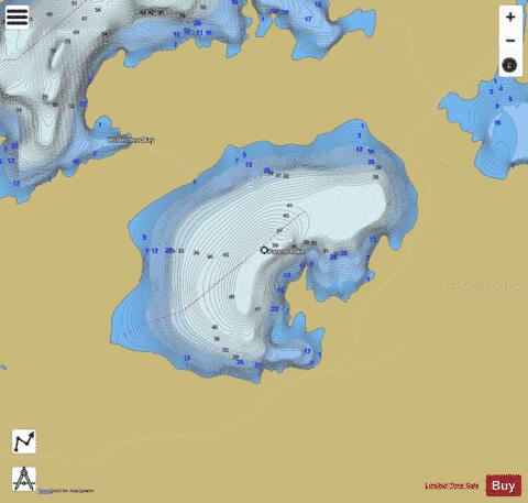 Lake Parent depth contour Map - i-Boating App