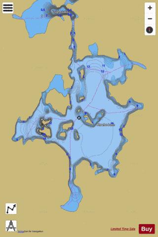 Lake Phoebe depth contour Map - i-Boating App