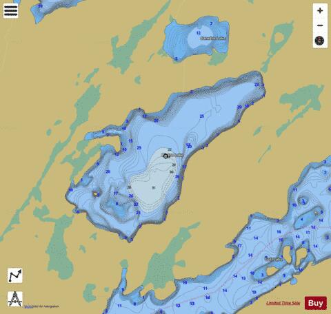 Lake Pietro depth contour Map - i-Boating App
