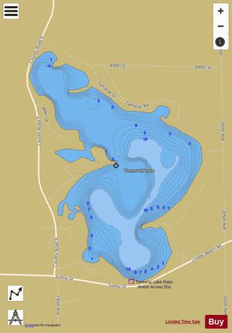 Lake Tamarack depth contour Map - i-Boating App