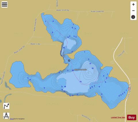 Lake West Lost depth contour Map - i-Boating App
