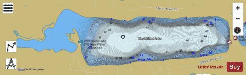 Lake West Silent depth contour Map - i-Boating App