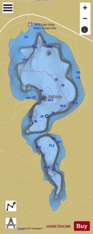 Wall Lake depth contour Map - i-Boating App