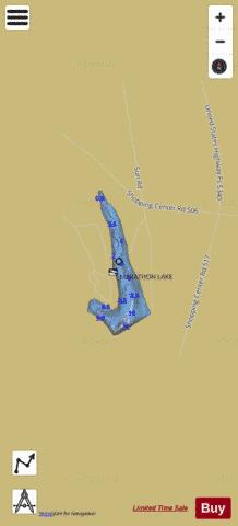 Marathon Lake depth contour Map - i-Boating App