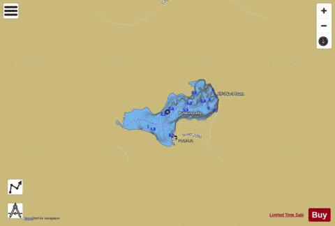 Puskus Lake depth contour Map - i-Boating App