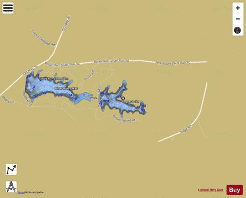 Rogers Lake depth contour Map - i-Boating App